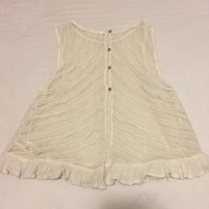 FREE PEOPLE LACEY BABYDOLL CROP TANK SIZE MED